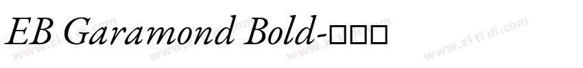 EB Garamond Bold字体转换